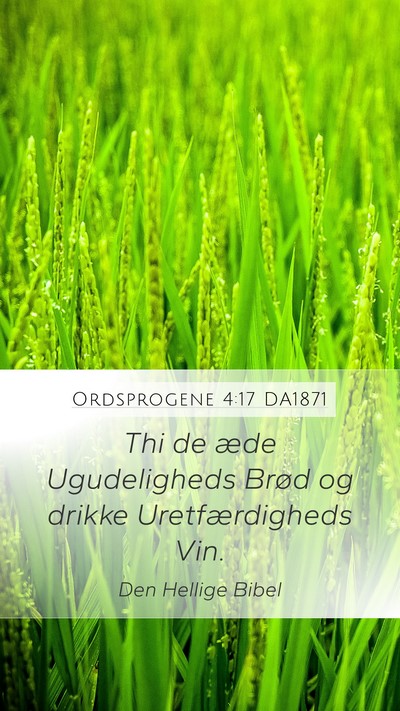 Ordsprogene 4:17 DA1871 Bible Verse Image