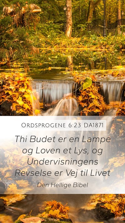 Ordsprogene 6:23 DA1871 Bible Verse Image