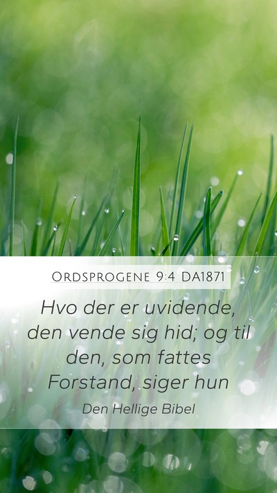 Ordsprogene 9:4 DA1871 Bible Verse Image