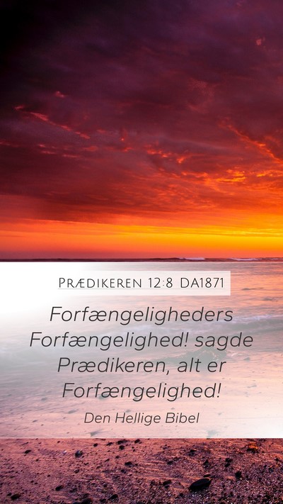Prædikeren 12:8 DA1871 Bible Verse Image