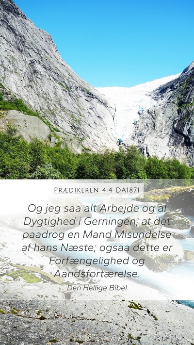 Prædikeren 4:4 DA1871 Bible Verse Image