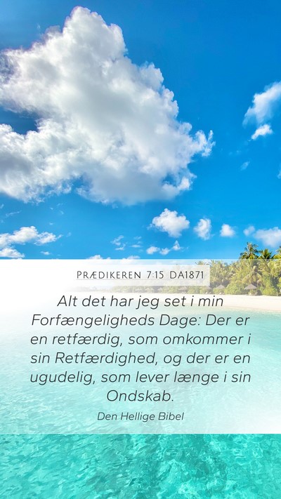 Prædikeren 7:15 DA1871 Bible Verse Image