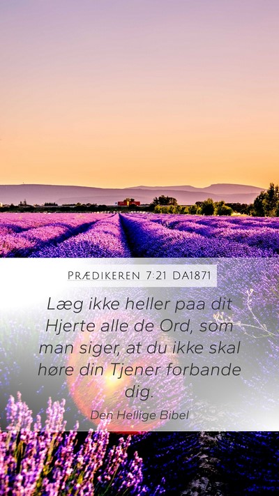 Prædikeren 7:21 DA1871 Bible Verse Image