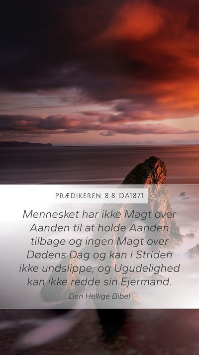 Prædikeren 8:8 DA1871 Bible Verse Image