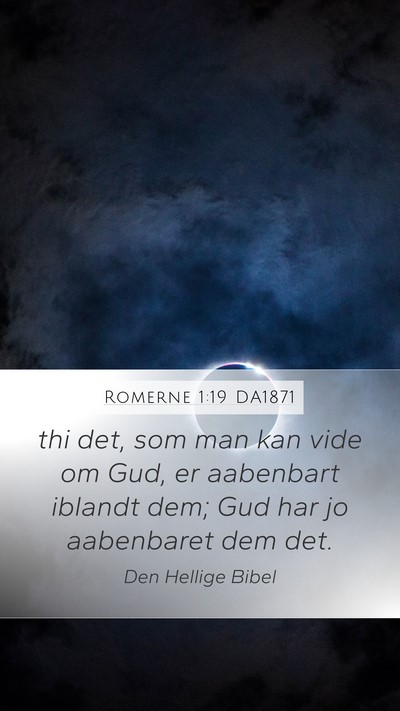 Romerne 1:19 DA1871 Bible Verse Image