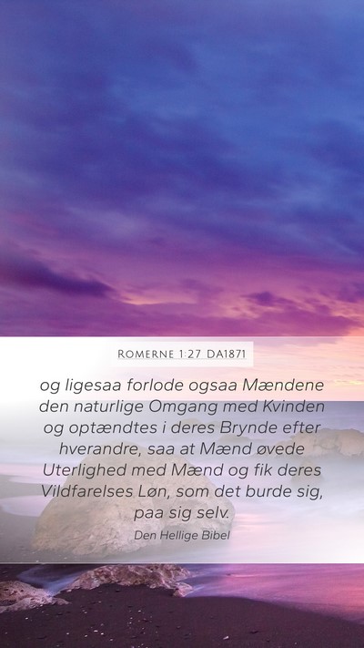 Romerne 1:27 DA1871 Bible Verse Image