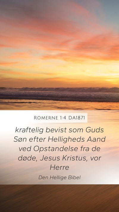 Romerne 1:4 DA1871 Bible Verse Image