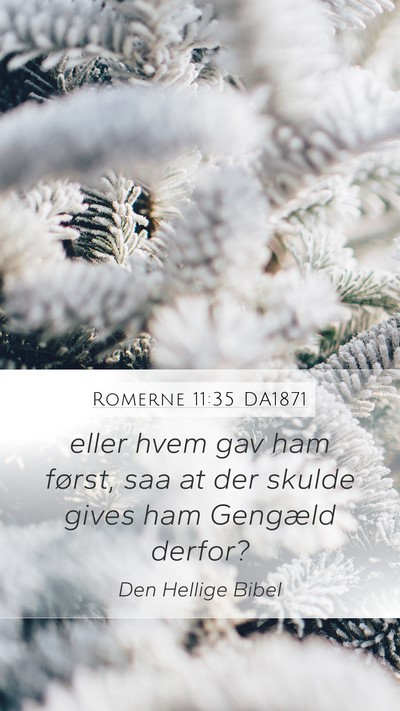 Romerne 11:35 DA1871 Bible Verse Image