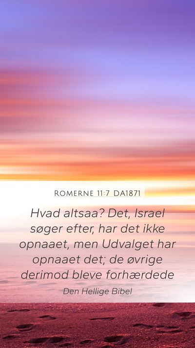 Romerne 11:7 DA1871 Mobile Phone Wallpaper - Hvad altsaa? Det, Israel søger efter, har det - Mobile Bible Verse Wallpaper
