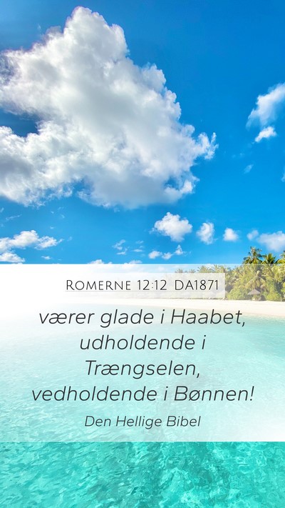 Romerne 12:12 DA1871 Bible Verse Image