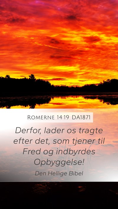 Romerne 14:19 DA1871 Bible Verse Image