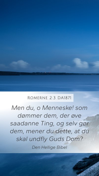 Romerne 2:3 DA1871 Bible Verse Image