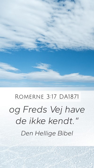 Romerne 3:17 DA1871 Bible Verse Image