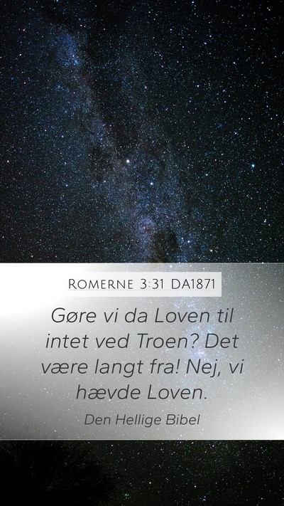 Romerne 3:31 DA1871 Bible Verse Image