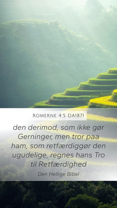 Romerne 4:5 DA1871 Bible Verse Image