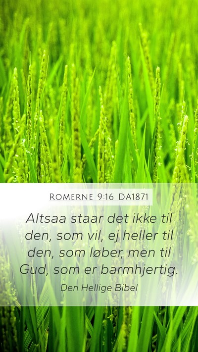Romerne 9:16 DA1871 Bible Verse Image