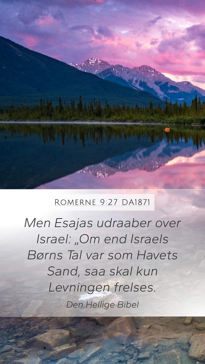 Romerne 9:27 DA1871 Bible Verse Image