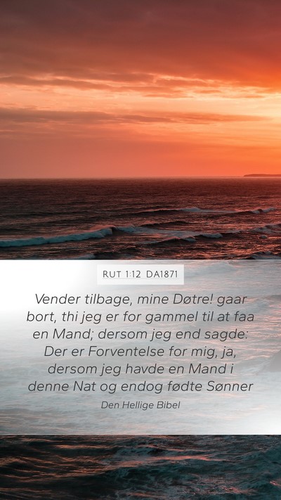 Rut 1:12 DA1871 Mobile Phone Wallpaper - Vender tilbage, mine Døtre! gaar bort, thi jeg - Mobile Bible Verse Wallpaper