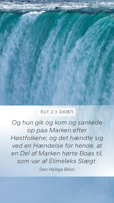 Rut 2:3 DA1871 Mobile Phone Wallpaper - Og hun gik og kom og sankede op paa Marken efter - Mobile Bible Verse Wallpaper