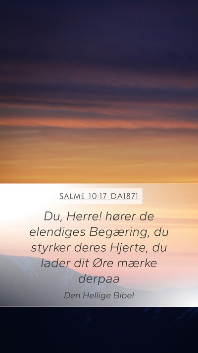 Salme 10:17 DA1871 Bible Verse Image
