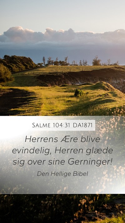 Salme 104:31 DA1871 Bible Verse Image
