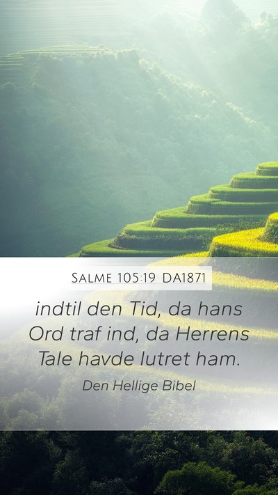 Salme 105:19 DA1871 Bible Verse Image
