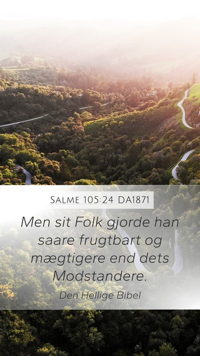 Salme 105:24 DA1871 Bible Verse Image