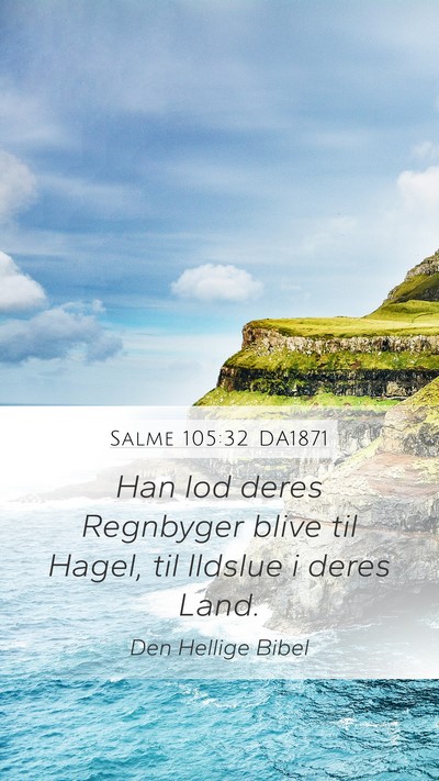 Salme 105:32 DA1871 Bible Verse Image