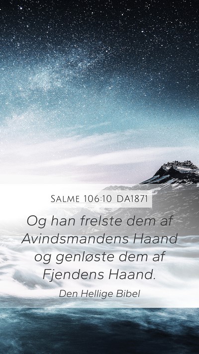 Salme 106:10 DA1871 Bible Verse Image