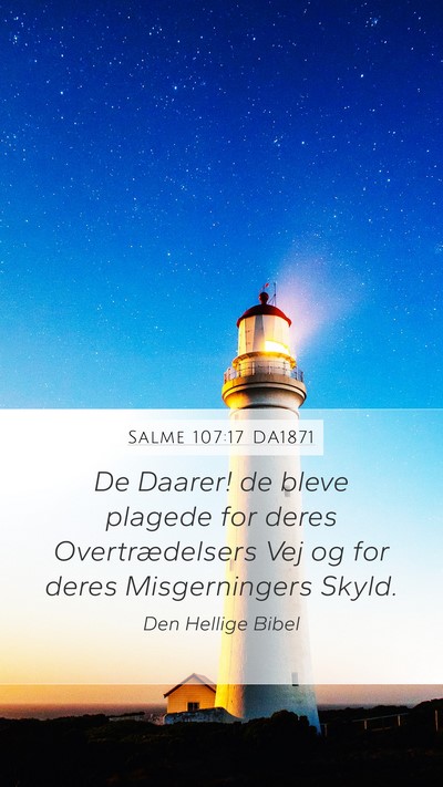 Salme 107:17 DA1871 Bible Verse Image