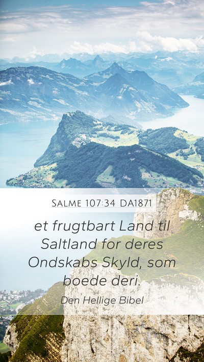 Salme 107:34 DA1871 Bible Verse Image