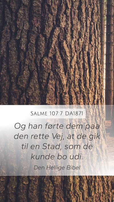 Salme 107:7 DA1871 Bible Verse Image