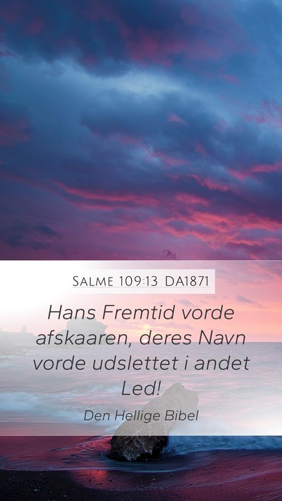 Salme 109:13 DA1871 Bible Verse Image