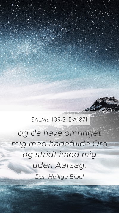 Salme 109:3 DA1871 Bible Verse Image