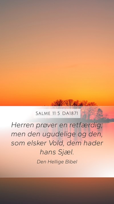 Salme 11:5 DA1871 Bible Verse Image