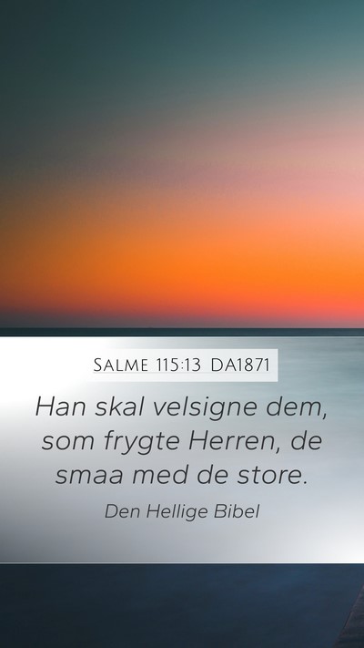 Salme 115:13 DA1871 Bible Verse Image