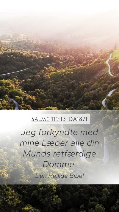 Salme 119:13 DA1871 Bible Verse Image