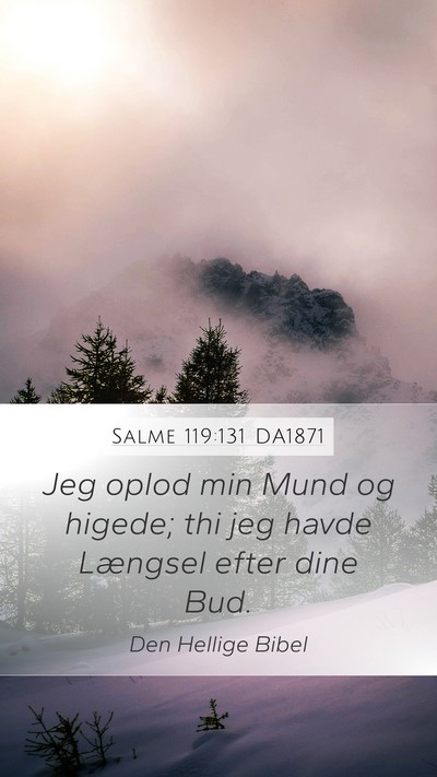 Salme 119:131 DA1871 Bible Verse Image