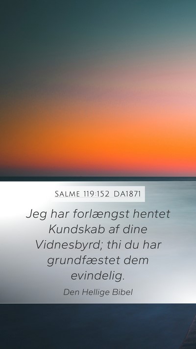Salme 119:152 DA1871 Bible Verse Image