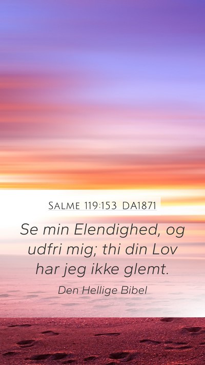 Salme 119:153 DA1871 Bible Verse Image
