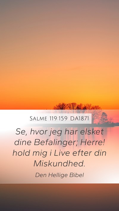 Salme 119:159 DA1871 Mobile Phone Wallpaper - Se, hvor jeg har elsket dine Befalinger; Herre! - Mobile Bible Verse Wallpaper