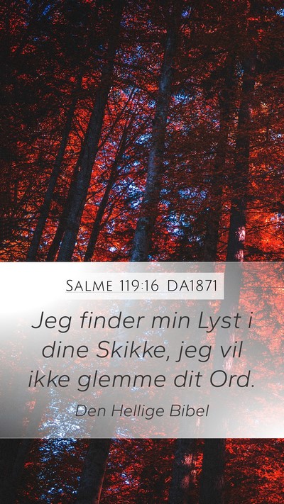 Salme 119:16 DA1871 Bible Verse Image