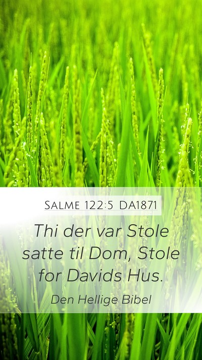 Salme 122:5 DA1871 Bible Verse Image