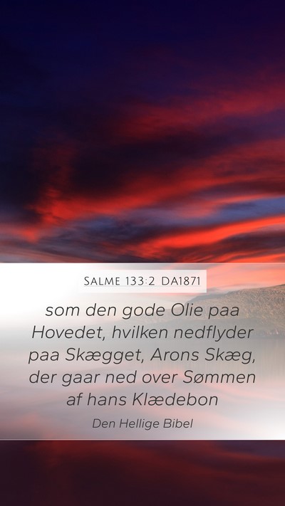 Salme 133:2 DA1871 Bible Verse Image