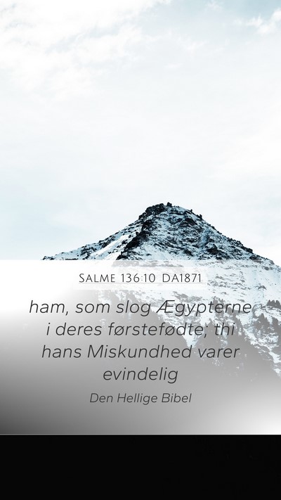 Salme 136:10 DA1871 Bible Verse Image