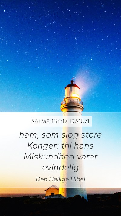 Salme 136:17 DA1871 Bible Verse Image