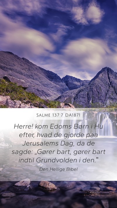 Salme 137:7 DA1871 Bible Verse Image