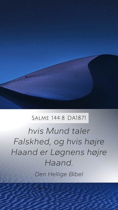 Salme 144:8 DA1871 Bible Verse Image