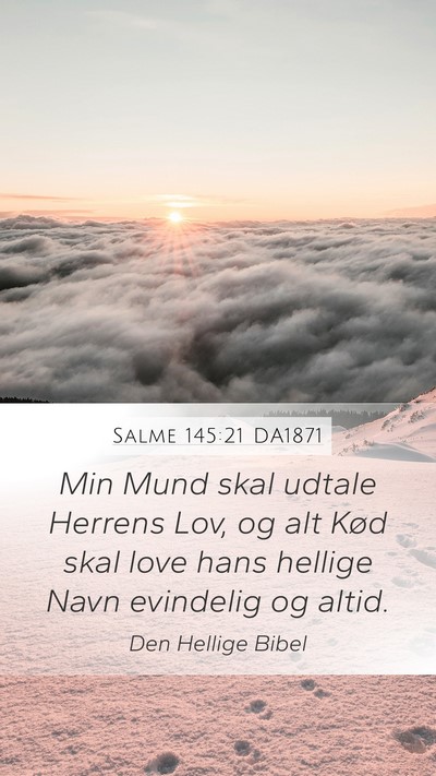 Salme 145:21 DA1871 Bible Verse Image