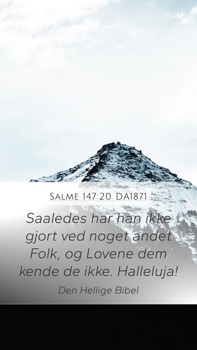 Salme 147:20 DA1871 Bible Verse Image